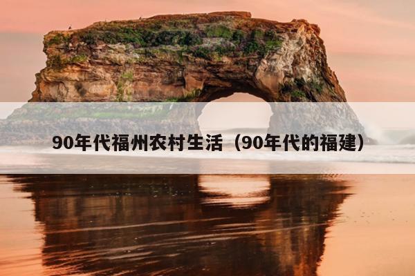 90年代福州农村生活（90年代的福建）